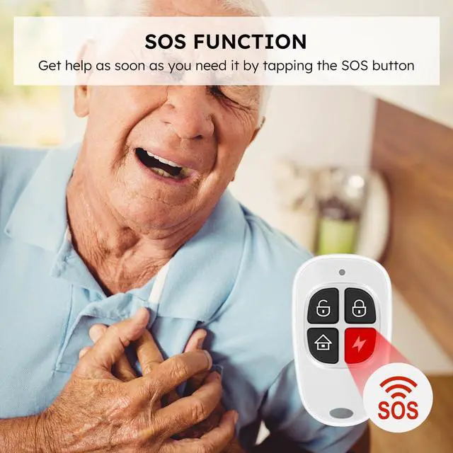 Alt view image 6 of 7 - Home Alarm System(2nd Gen), 12 Pieces Smart Home Alarm Security System DIY No Monthly Fee, Phone Alert, Alarm Siren, Door/Window Sensors, Remotes, Work with Alexa, for House Apartment Office