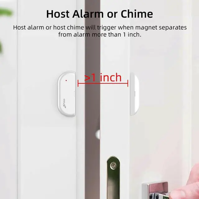 Alt view image 7 of 7 - Home Alarm System with PIR Motion Sensor, WiFi Wireless DIY Smart Door/Window Alarm for Home Security with Phone APP Alert 9 Pieces-Kit (Indoor PIR Alarm Host, 6 Door Sensors, 2 Remotes)