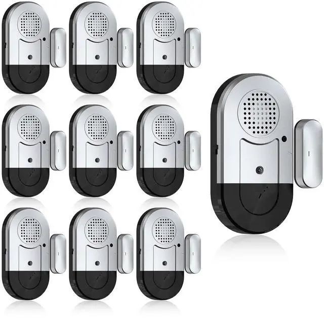 Main image of Door Alarms When Opened,Door Window Alarm Sensors for Kids Safety/Home Security/Pool/Garage/Dementia/Toddler/Travel Security,Easy to Install,Volume Control/Loud Alert,Long Battery Life,10 Pack