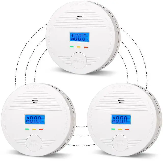 Main image of Interconnected Smoke and Carbon Monoxide Detector, 10-Year Battery Wireless Interlinked Smoke & CO Alarm with Dual Sensors, Home Fire & CO Safety Protection (3Pack)