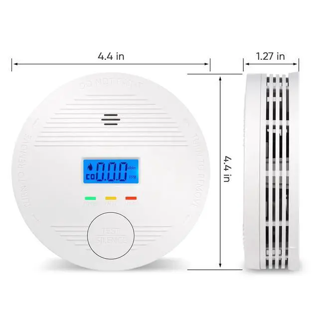 Alt view image 5 of 5 - Interconnected Smoke and Carbon Monoxide Detector, 10-Year Battery Wireless Interlinked Smoke & CO Alarm with Dual Sensors, Home Fire & CO Safety Protection (3Pack)