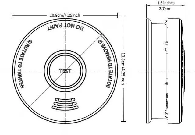 Alt view image 3 of 7 - 4 Pack Smoke Detector Fire Alarms 9V Battery Operated Photoelectric Sensor Smoke Alarms Easy to Install with Light Sound Warning, Test Button,9V Battery Included Fire Safety for Home