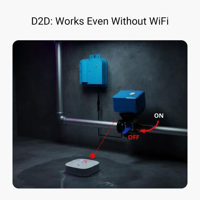 Alt view image 5 of 7 - Water Leak Starter Kit: Hub + 4 Leak Sensor 4 (105 dB Siren), LoRa Long-Range, App/SMS/Email Alerts, D2D Offline, 2 AAA Up to 5-Year Battery, Compatible with Alexa/IFTTT/Home Assistant
