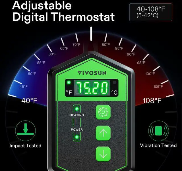 Alt view image 5 of 7 - 48" x 20.75" Seedling Heat Mat and Digital Thermostat Combo Set, UL & MET-Certified Warm Hydroponic Heating Pad for Germination, Indoor Gardening, Greenhouse