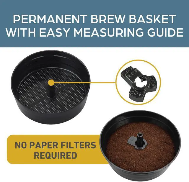 Alt view image 4 of 6 - Coffee Urn Highly-Polished Aluminum Features Automatic Temperature Control with Cup Per Minute Brewing and Easy Clean Up Includes In-Basket Measuring Guide and Ready Light, 30-Cup, Silver