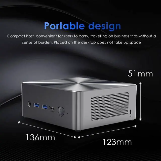 Alt view image 3 of 7 - BRENUC BREN7A Mini PC, i5-12450H 8C/12T Up to 4.4GHz,16GB RAM 512GB SSD,Triple 4K Display,2.5G Ethernet WiFi 6 BT 5.2, for Remote Work/Business/Office/Home Server,Light NAS...