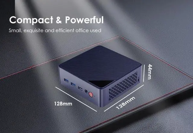 Alt view image 3 of 5 - BRENUC BREN6M Mini PC, Intel Twin Lake N150 (Upgraded N100), 12GB LPDDR5 RAM 256GB PCIe M.2 SSD, Desktop Computer 4K Dual HDMI/USB3.2/WiFi 6/BT5.2/2.5GbE RJ45 for Office, Business