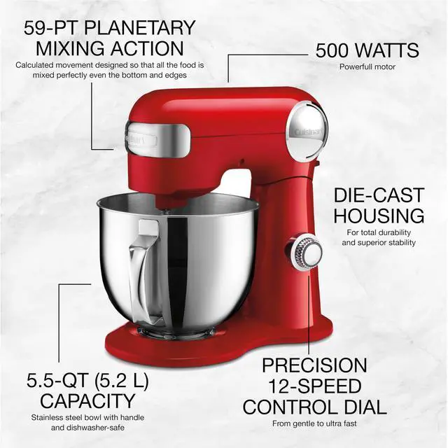 Alt view image 2 of 4 - Cuisinart Precision Master Elite Digital Stand Mixer with Bonus Bowl 5.2 L (5.5 Qt.)