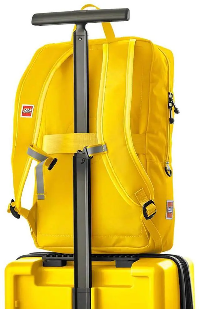 Alt view image 5 of 6 - LEGO Travel Luggage Suitcase 35L Carry-On + Backpack Set YELLOW