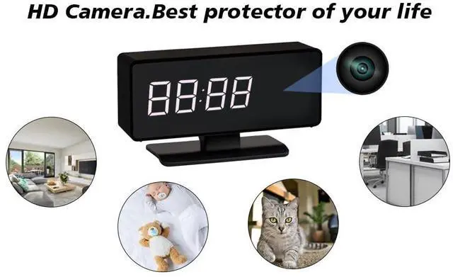 Alt view image 7 of 7 - Hidden Clock Camera - Full HD 4k Wireless Camera - WiFi Nanny Cam for Home Indoor Security - WiFi & Bluetooth Connection Full Color Night Vision Motion Detection with App Live Feed