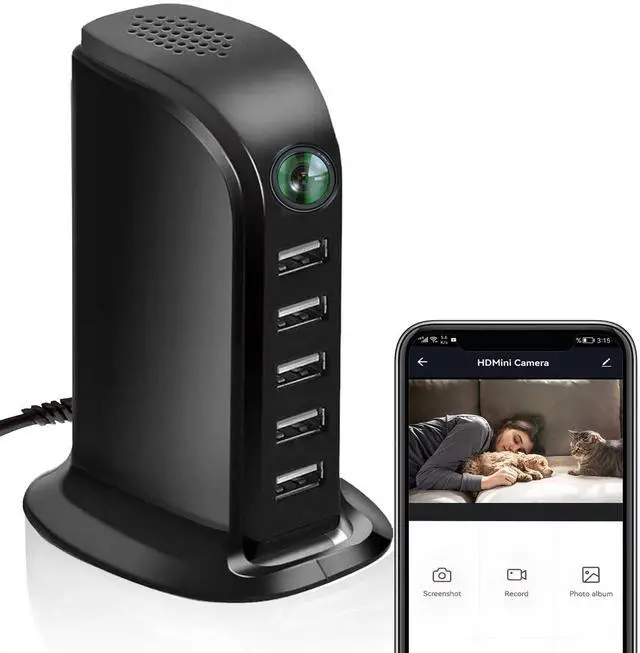 Main image of 2024 New Hidden Camera Detector with Charger, 1080P WiFi Security Portable Camera, Mini Nanny Cam with Loop Working for Indoor Surveillance, No Audio up to 128GB SD Card (Not Included)