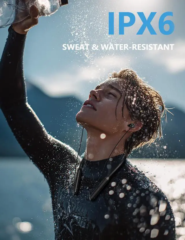 Alt view image 4 of 5 - Active Noise Cancelling Headphones, Wireless In Ear Neckband Blutooth Headphones with 3 AI Mics ENC, 60Hrs Playtime, V5.3 Magnetic Earbuds, Multipoint Connection Earphones for Work/Travel/Home/Office