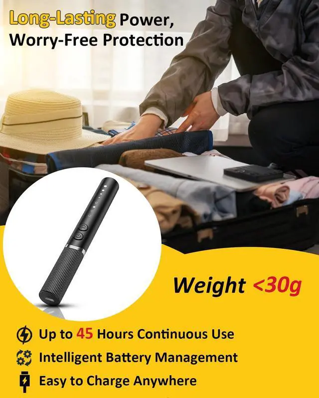 Alt view image 7 of 7 - Hidden Camera Detectors, Spy Camera Finder, Hidden GPS Tracking Device Listening Recording Device Detector, Hidden Bug Sweeper and Camera Detector for Travel Hotel Car (Medium)