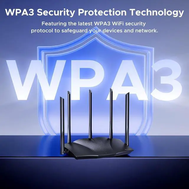 Alt view image 6 of 7 - WiFi 6 Router, AX3000 Dual Band Gigabit Wireless Router for Home, 4 Gigabit Ports, Easy Setup, VPN Support, Parental Controls, WPA3 Security, MU-MIMO & OFDMA(RX12Pro)