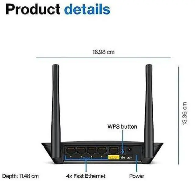 Alt view image 3 of 4 - E5400 WiFi 5 Dual Band Router | 1,500 Sq. ft Coverage | 10+ Devices | Parental Control, Guest WiFi | Speeds (AC1200) 1.2Gbps