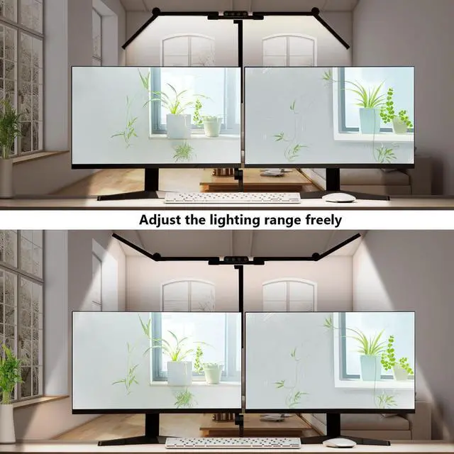 Alt view image 4 of 6 - Architect Desk Lamp with 5 Light Bars for Home Office, 32.5Inch Long Led Desk Light with Clamp, 24W Tall Foldable Computer Lamp with Swing Arm, Bright Table Light for Desktop Working Drafting