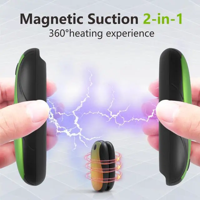 Alt view image 4 of 7 - Hand Warmers Rechargeable 2 Pack, 14000mAh Electric Hand Warmers with Charging Case, Quick Charge Portable Heater,Gifts for Christmas, Winter, Outdoor, Camping, Hunting Accessories