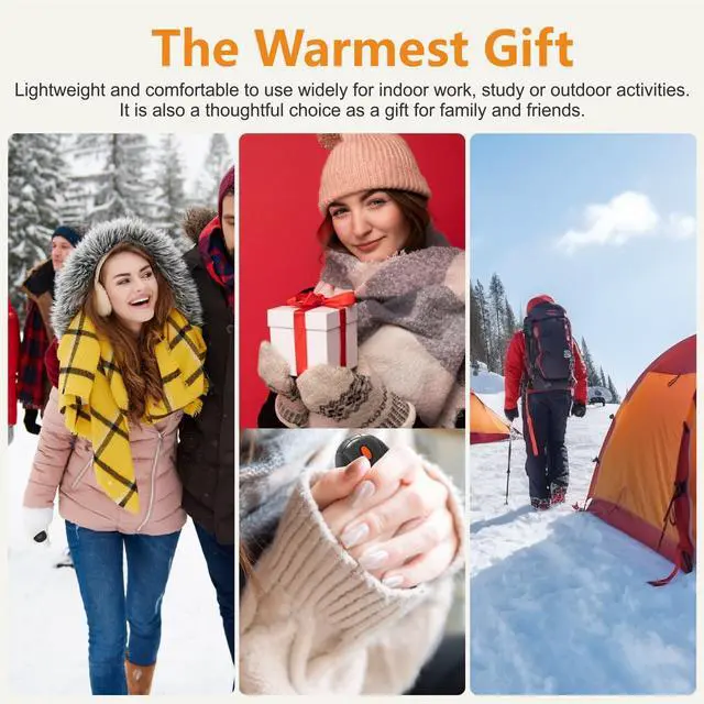 Alt view image 6 of 7 - Hand Warmers Rechargeable 2 Pack, 14000mAh Electric Hand Warmers with Charging Case, Quick Charge Portable Heater,Gifts for Christmas, Winter, Outdoor, Camping, Hunting Accessories