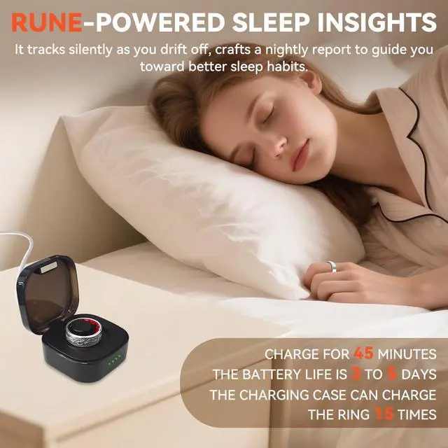 Alt view image 5 of 7 - Ultra Smart Ring for Women Men,Health Fitness Tracker with Sleep/Blood Pressure/Oxygen Monitoring, Heart Rate & Activity Tracking,IP68 Waterproof, 5+Day Battery,No Subscription Fee 1-Silver 10