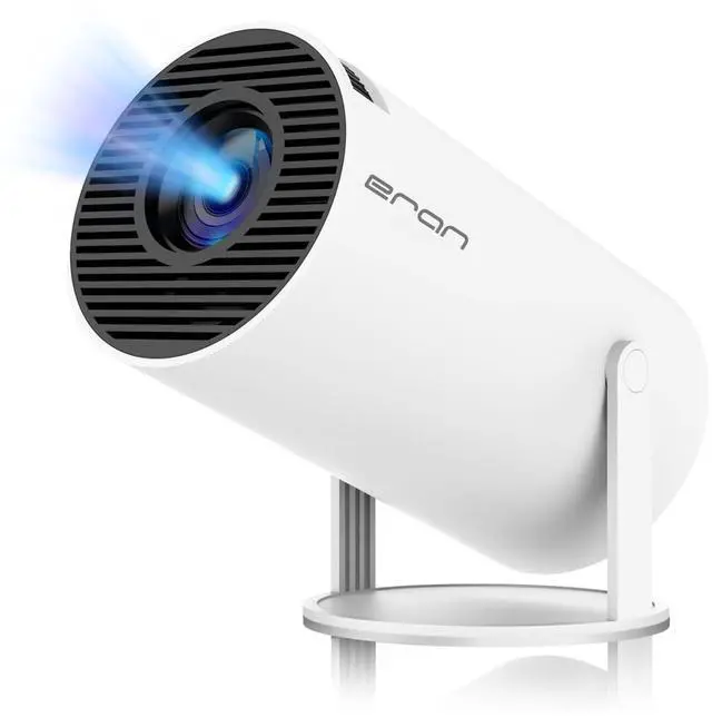 Main image of Mini Portable Projector, Support 4K 1080P with Dual-Band WIFI6 5G Wireless 5.0 Bluetooth Android 11,160 ANSI,180° Rotatable, Auto Keystone Correction, 35"-130" Screen Video Projector