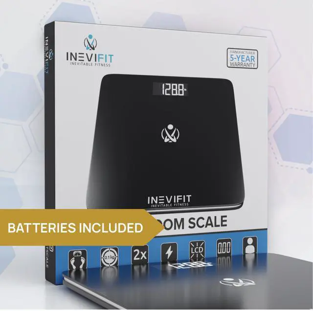 Alt view image 5 of 6 - Bathroom Scale, Highly Accurate Digital Bathroom Body Scale, Measures Weight up to 400 lbs. Includes Batteries