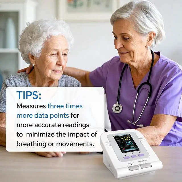 Alt view image 7 of 7 - Fully Automatic Upper Arm Blood Pressure Monitor 3 Mode 4 Cuffs Without Adapter Electronic Sphygmomanometer