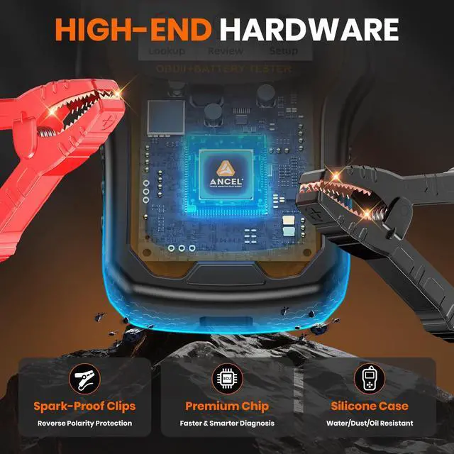 Alt view image 5 of 7 - AD410 PRO OBD2 Scanner and Battery Tester, 2-in-1 Car Diagnostic Tool, Check Engine Light, EVAP Test, Live Data, 12V Battery Analyzer with Cranking & Charging System Test for Car Motorcycle