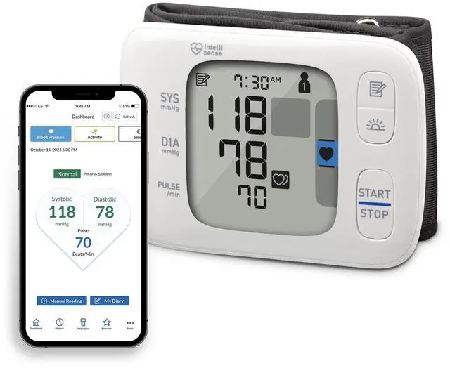 Main image of Gold Wireless Wrist Blood Pressure Monitor for Home Use - #1 Doctor & Pharmacist Recommended Brand - Clinically Validated - Connect App