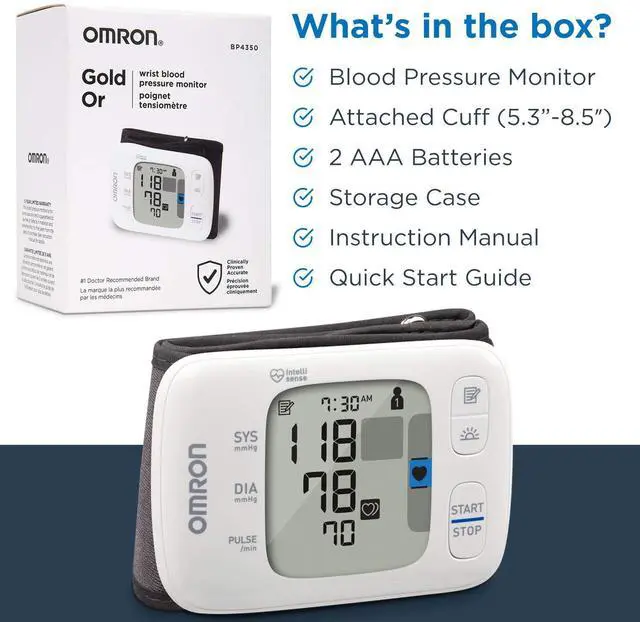 Alt view image 5 of 5 - Gold Wireless Wrist Blood Pressure Monitor for Home Use - #1 Doctor & Pharmacist Recommended Brand - Clinically Validated - Connect App