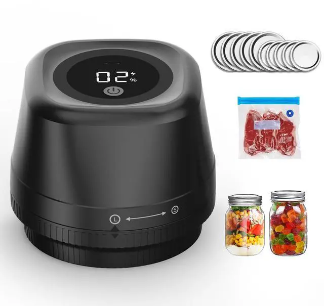 Main image of Upgraded Electric Mason Jar Vacuum Sealer, 3-in-1 Automatic Vacuum Sealer Kit for Canning with Wide and Regular Mouth Mason Lids, Portable Mason Jar Sealer for Vacuum Bag, Gifts for Mom