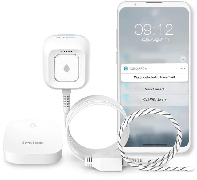 Main image of Next-Gen WiFi Water Leak Detector Starter Kit with 2 sensorsLoud 100 dB Sound AlarmApp AlertLED Strobe LightNo Hub RequiredWorks with Google1000ft Ultra-Long RangeExpandable (SW-A11KT)