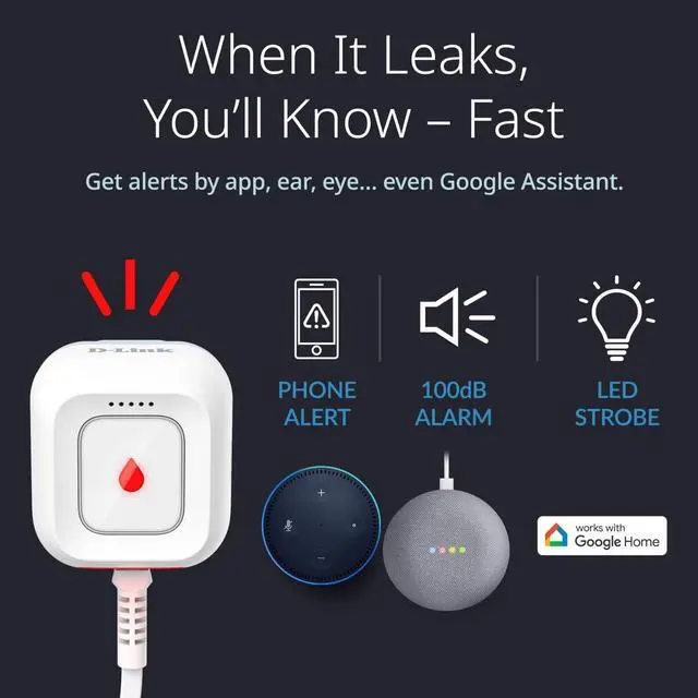Alt view image 3 of 7 - Next-Gen WiFi Water Leak Detector Starter Kit with 2 sensorsLoud 100 dB Sound AlarmApp AlertLED Strobe LightNo Hub RequiredWorks with Google1000ft Ultra-Long RangeExpandable (SW-A11KT)