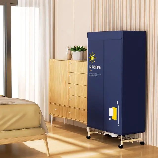 Alt view image 7 of 7 - Portable Clothes Dryer, 1000W Drying Machine for Laundry Double Layers Portable Dryer Stainless Steel Mini Dryer for Apartments Home Dorms Travel RVs with Timer and Fabric Cover