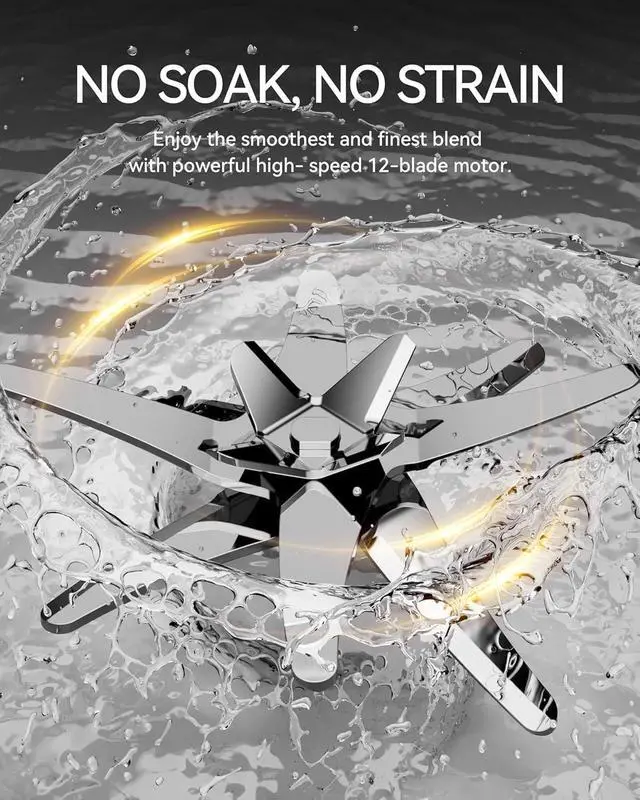 Alt view image 3 of 7 - Nut Milk Maker, 50oz Automatic Soy Milk Maker with Spin Clean Brush and Nut Milk Bag, Homemade Plant-Based Oat Milk Machine with Auto Clean, Boil Water, Delay Start, Keep Warm, white