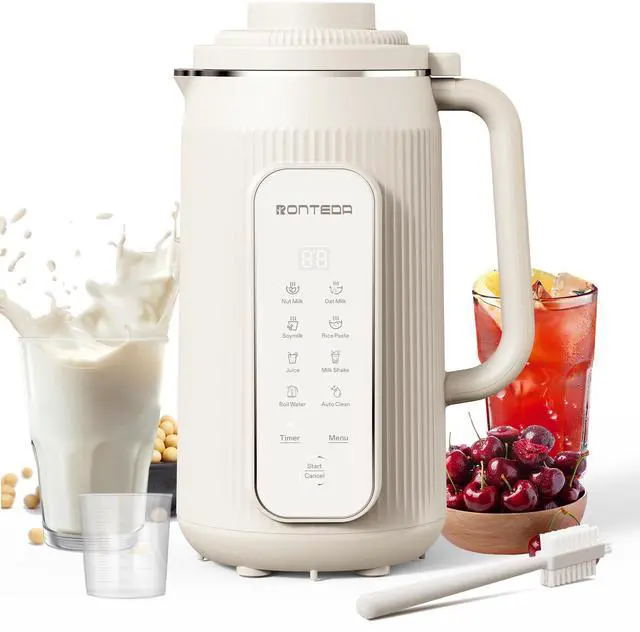 Main image of 8 in 1 Automatic Nut Milk Maker - 20oz Soy Milk Maker for Homemade Nut Milk,Oat Milk,Soymilk,Almond Milk,Plant Based Milk,Rice Paste,Juice,Milk Shake,Boil Water with Auto-Clean & Timer