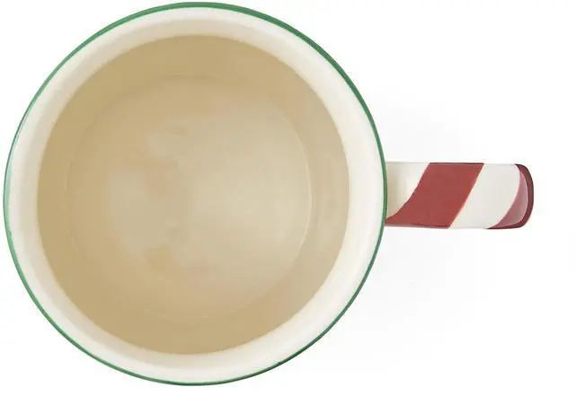 Alt view image 4 of 7 - Spode Christmas Tree 14 oz Holiday Mugs (Set of 4) - Festive Coffee Cups with Peppermint Candy Cane Handle, Stoneware Christmas Drinkware Ideal for Hot Cocoa, Holiday Tea & Winter Beverages