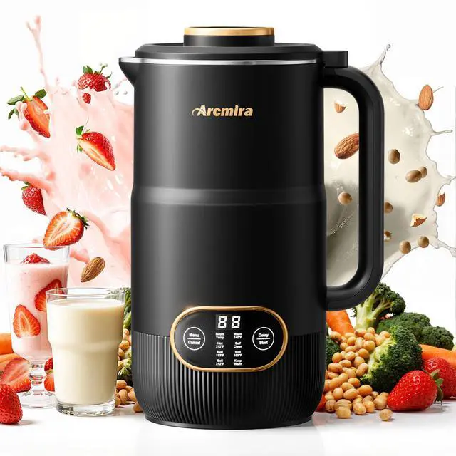 Main image of 8 in 1 Nut Milk Maker, 8 Blade 35oz Homemade Almond, Oat, Coconut, Soy, Plant Based Milks and Non Dairy Beverages, Soy Milk Maker Machine with Delay Start/Keep Warm/Self-Cleaning/Boil Water