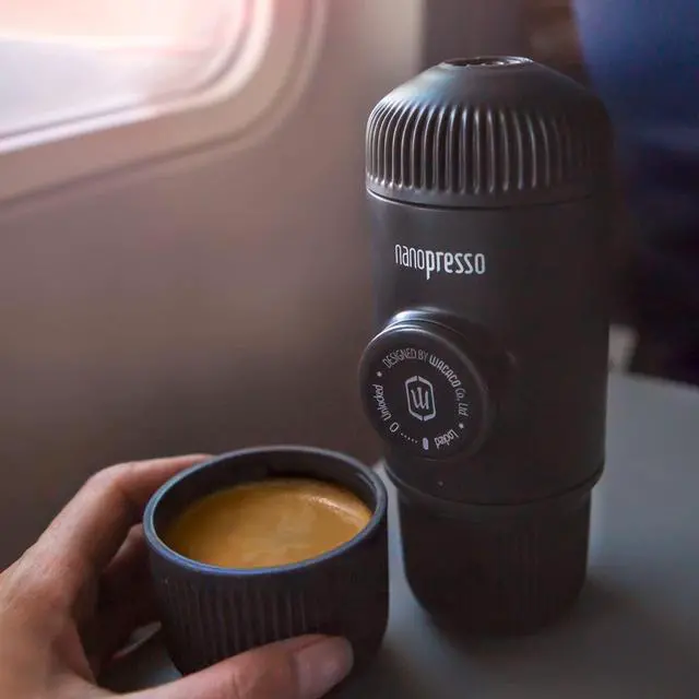 Alt view image 4 of 7 - Nanopresso Portable Espresso Maker Bundled with NS Adapter, Compatible with NS Capsules and Ground Coffee, Manually Travel Coffee Machine Set, Perfect for Camping