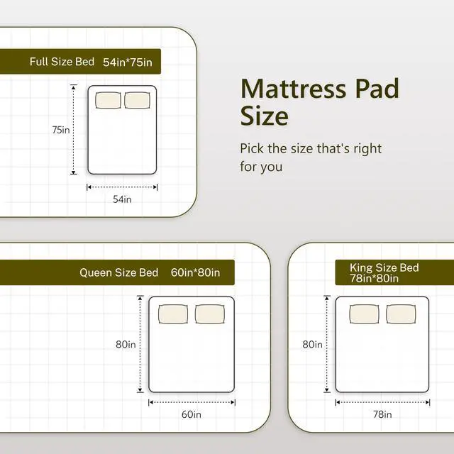 Alt view image 6 of 6 - Heated Quilted Wave Mattress Pad,King Size Dual Control,Soft Bed Warmer,10 Heat Settings,1-12 Hours Auto-Off,Fast Heating,ETL Certified,Machine Washable,Fit Up to 18" Deep Pocket,78"x80"