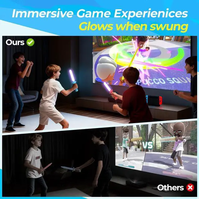 Alt view image 2 of 7 - 24 in 1 Switch Sports Accessories Bundle with Storage Bag Compatible with Nintendo Switch/OLED Joy-con, More Than 12+ Switch Sports Games Experience, Double Player, Family Gatherings