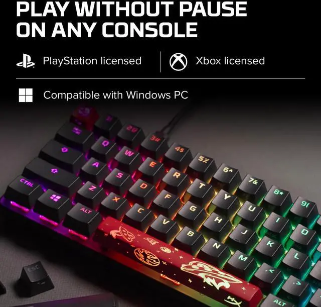 Alt view image 7 of 7 - Alloy Origins 65 - Mechanical Gaming Keyboard Compact 65% Form Factor - Linear Red Switch - Double Shot PBT Keycaps - RGB LED Backlit - NGENUITY Software Compatible,Black