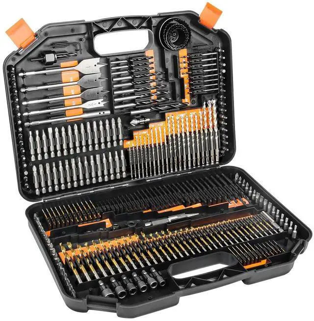Main image of Drill Bit Set, 246-Pieces Drill Bits and Driver Set for Wood Metal Cement Drilling and Screw Driving, Full Combo Kit Assorted in Plastic Carrying Case, ET-DBA-246