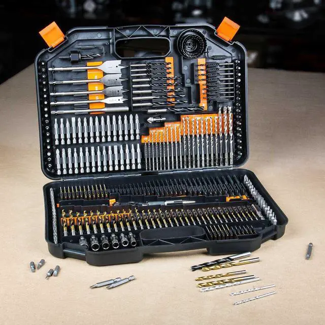 Alt view image 4 of 7 - Drill Bit Set, 246-Pieces Drill Bits and Driver Set for Wood Metal Cement Drilling and Screw Driving, Full Combo Kit Assorted in Plastic Carrying Case, ET-DBA-246
