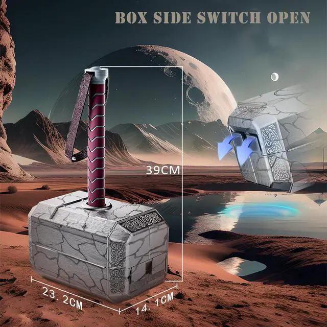 Alt view image 3 of 7 - 28 Piece Hammer Tool Box, Multifunctional Thor Hammer Tool kit, Home Tool Set, Hand Tools, Novelty Unique Holiday Gift for Men,Thor's Fans