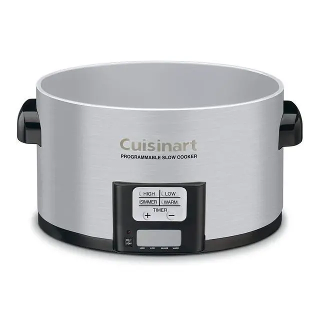 Alt view image 2 of 4 - PSC-350 3-1/2-Quart Programmable Slow Cooker, Silver, 9-1/2 in H x 9.1 in W x 12.67 in L