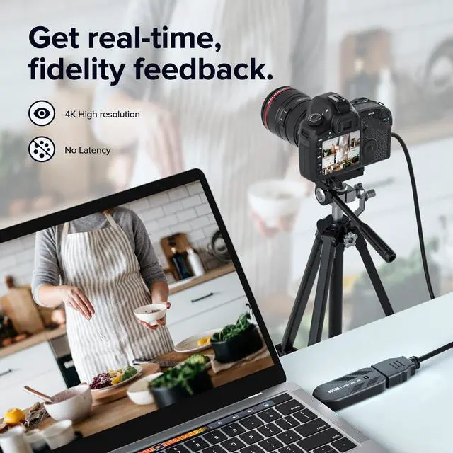 Alt view image 2 of 7 - Cam Link 4K, External Camera Capture Card, 4K30/1080p120 for Streaming and Record via DSLR, Camcorder, Actioncam, Low-Latency for Video Conferencing, Live Streaming, Gaming, on OBS, Zoom, Windows