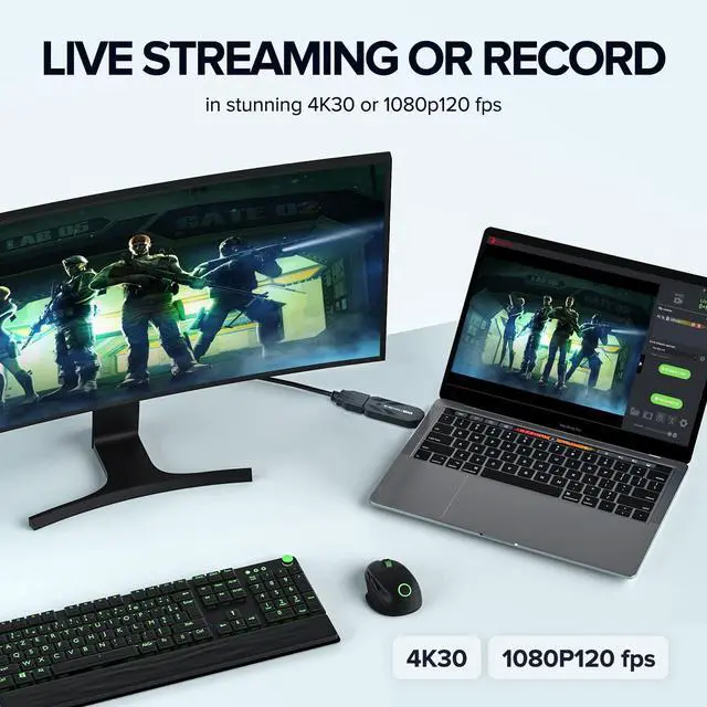 Alt view image 4 of 7 - Cam Link 4K, External Camera Capture Card, 4K30/1080p120 for Streaming and Record via DSLR, Camcorder, Actioncam, Low-Latency for Video Conferencing, Live Streaming, Gaming, on OBS, Zoom, Windows
