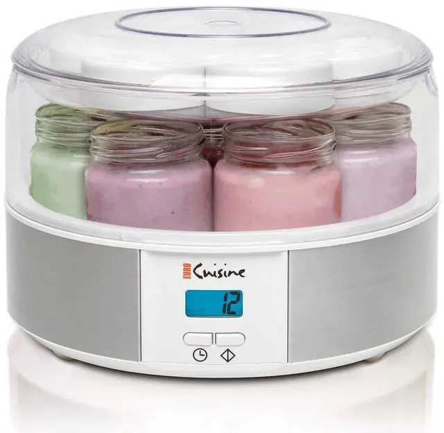 Main image of Yogurt Maker - YMX650 Automatic Digital Yogurt Maker Machine with Set Temperature - Includes 7-6 oz. Reusable Glass Jars and 7 Rotary Date Setting Lids for Instant Storage