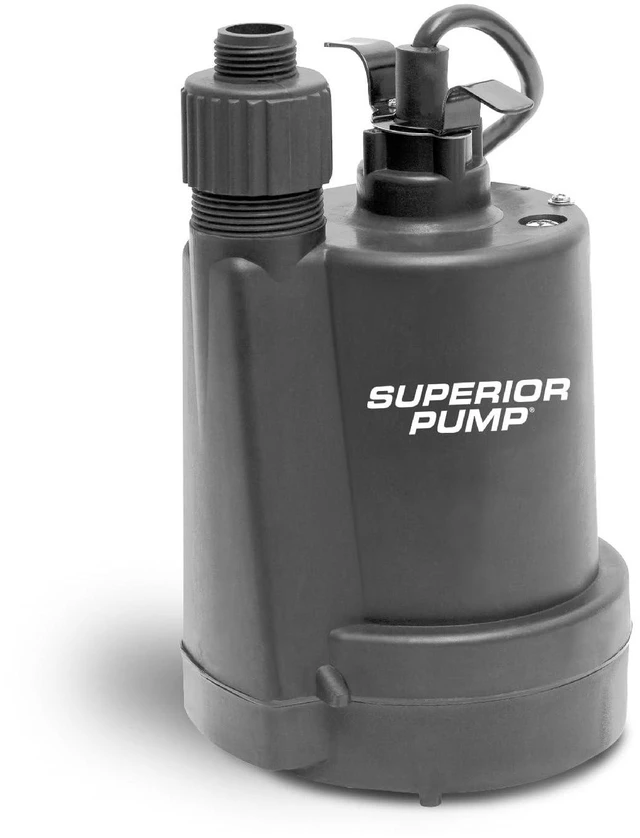 Main image of 91250 1800GPH Thermoplastic Submersible Utility Pump with 10-Foot Cord, 1/4 HP