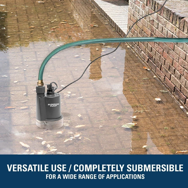 Alt view image 5 of 6 - 91250 1800GPH Thermoplastic Submersible Utility Pump with 10-Foot Cord, 1/4 HP